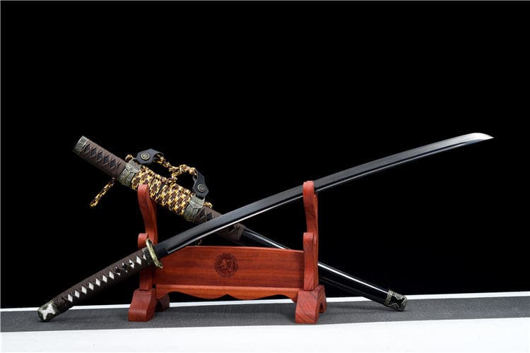 boxkatana Handmade Japanese Tachi Odachi Dark Shadow High Carbon Steel Blackened blades