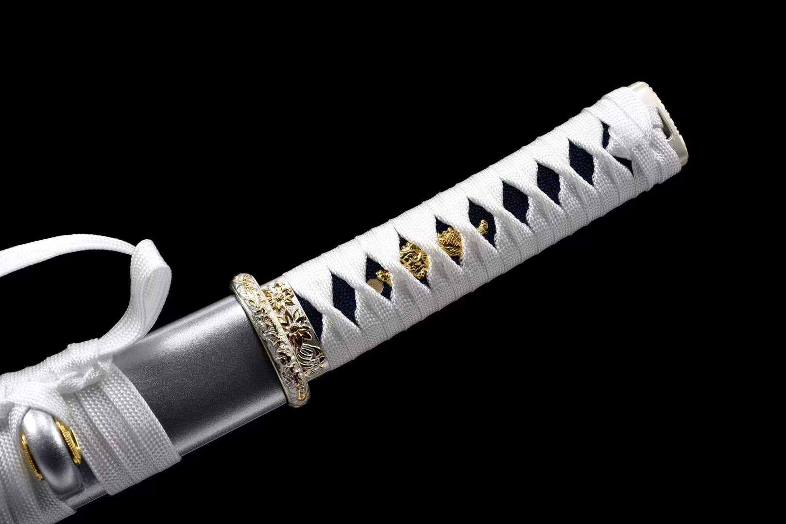boxkatana Handmade Japanese Wakizashi White Dragon Chant Short Sword Blue Blade