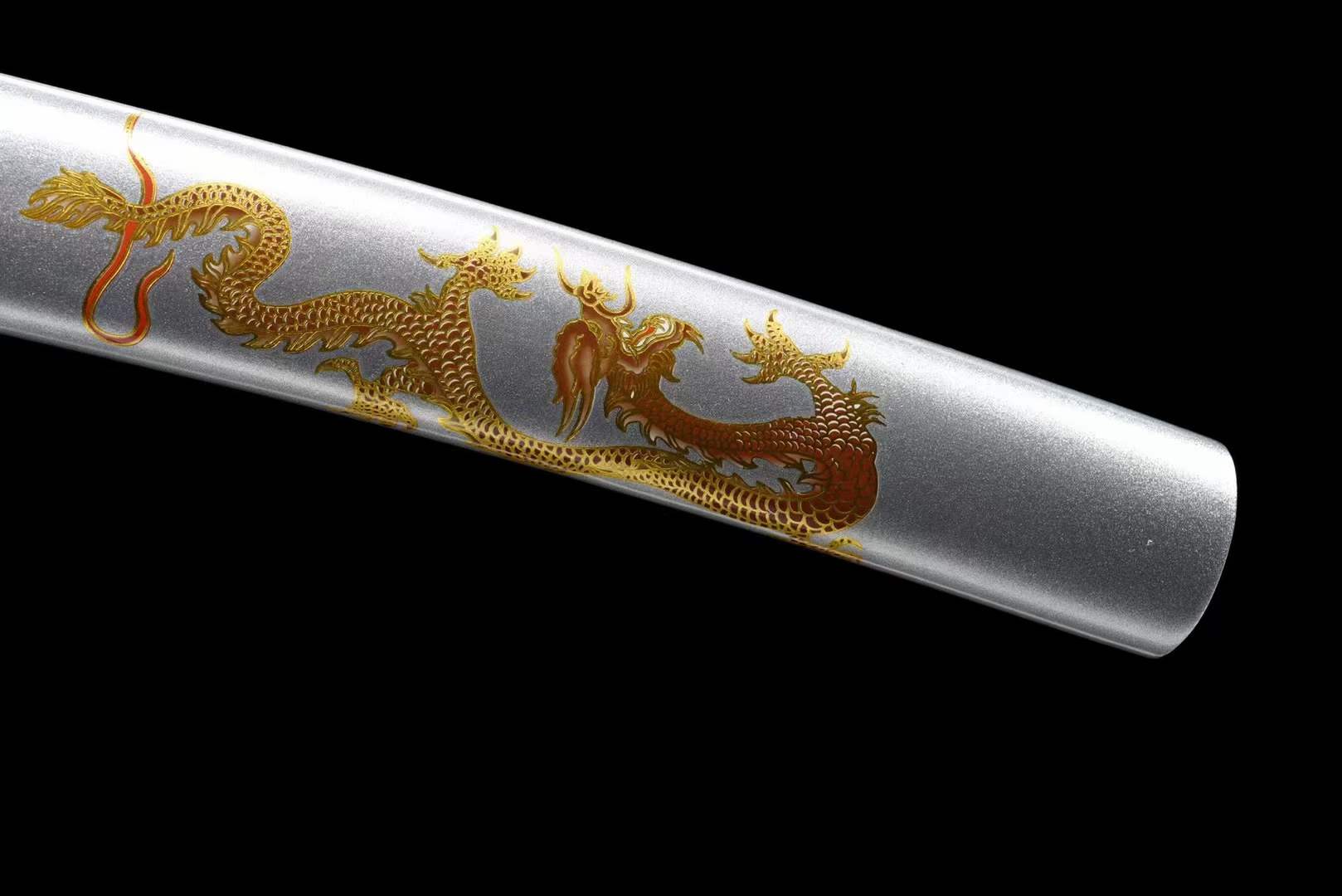 boxkatana Handmade Japanese Wakizashi White Dragon Chant Short Sword Blue Blade
