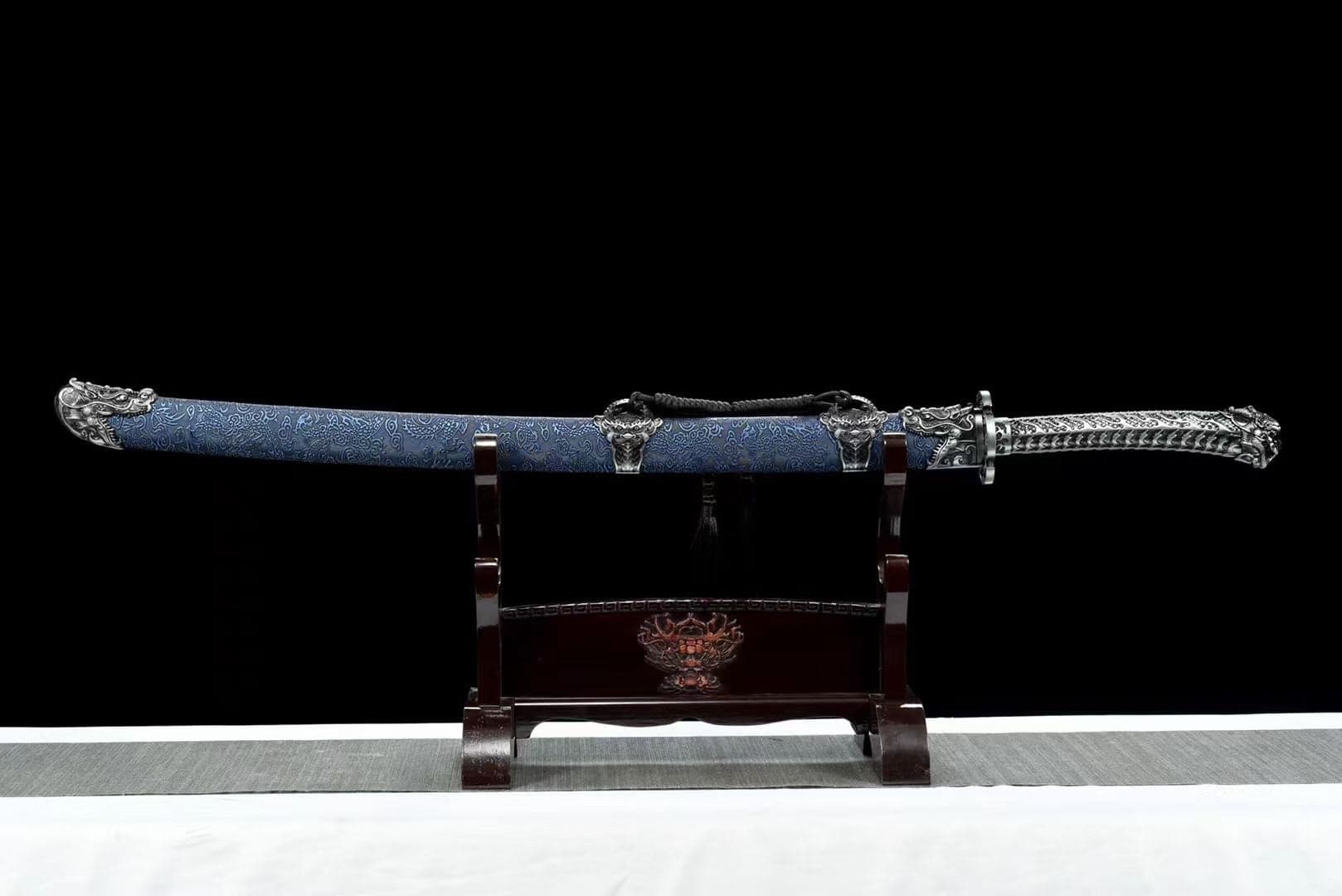 boxkatana Handmade One Body Yellow Dragon Baked gold blades