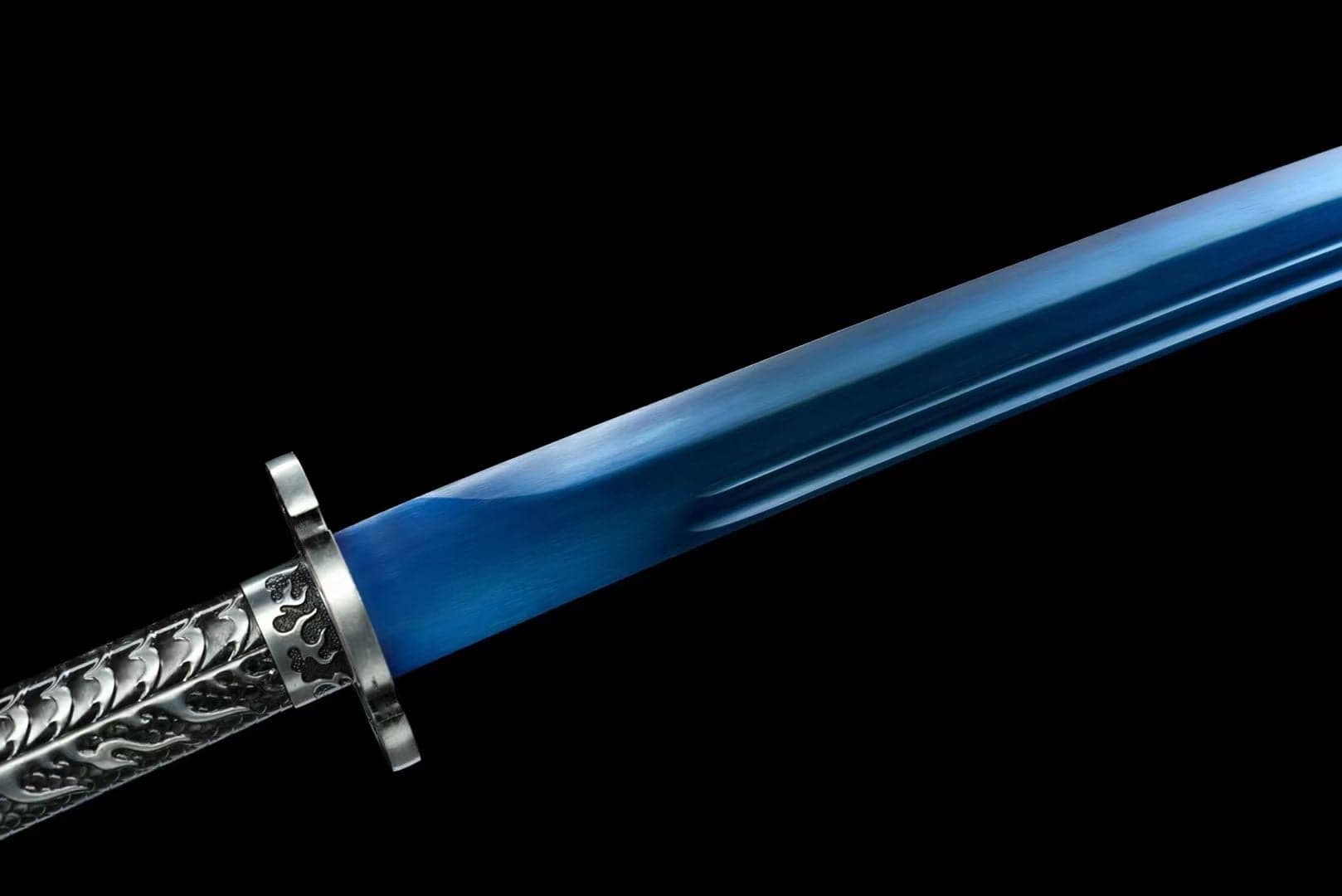 boxkatana Handmade One Body Yellow Dragon Baked gold blades