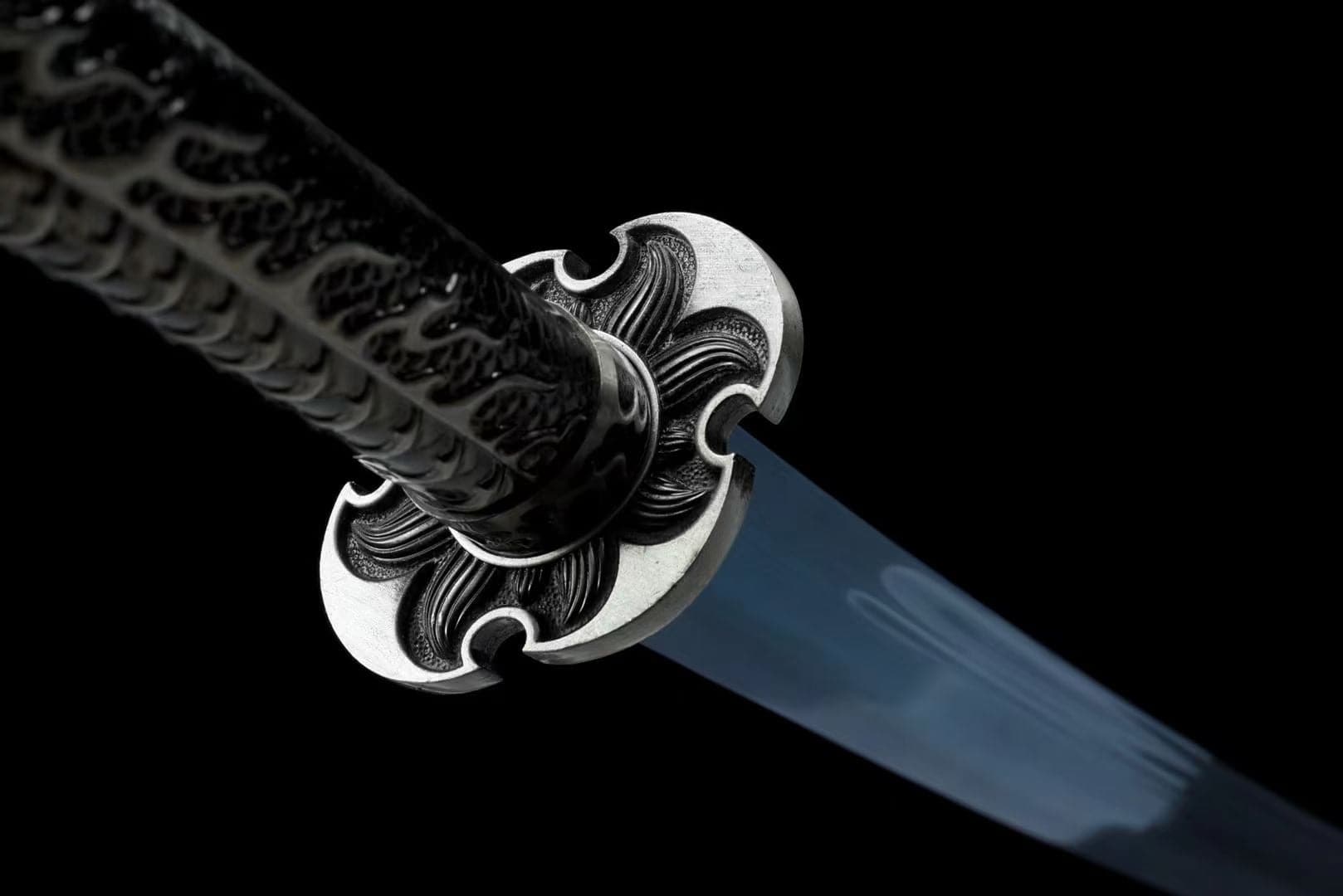 boxkatana Handmade One Body Yellow Dragon Baked gold blades
