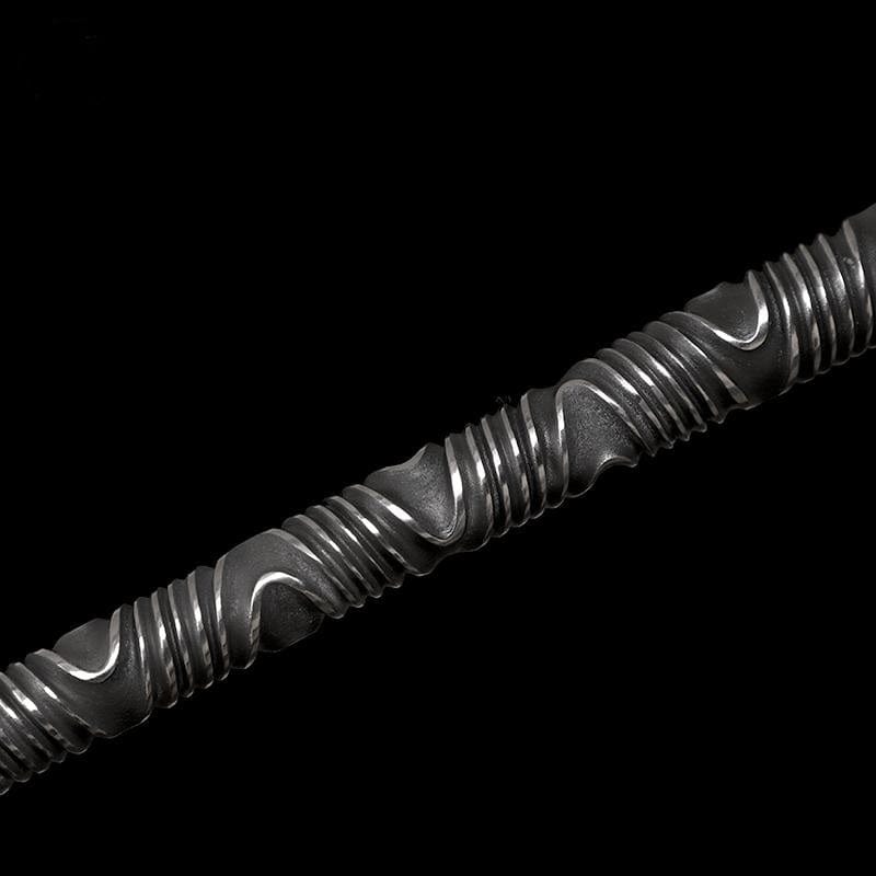 boxkatana Handmade 三棱 Pattern Steel One-piece forging