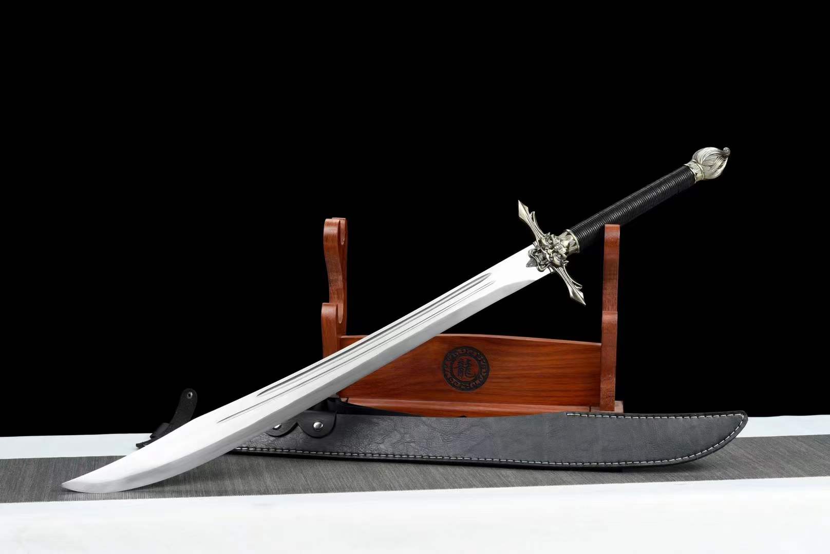 boxkatana Handmade Seven Obsidian War Sword Spring Steel