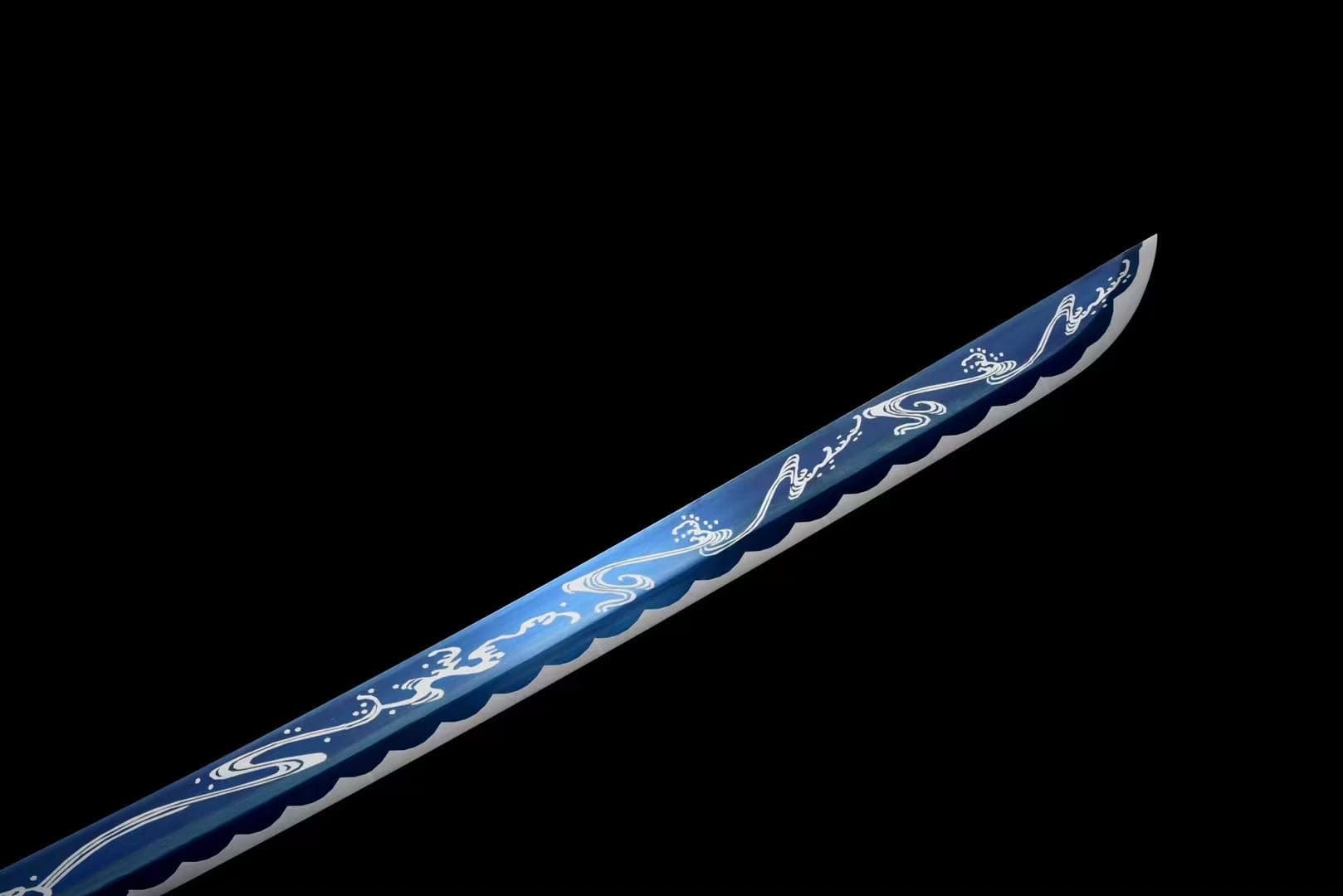 boxkatana Handmade Wolf Road Manganese Steel Chinese Sword Exclusive Flame Fireworks
