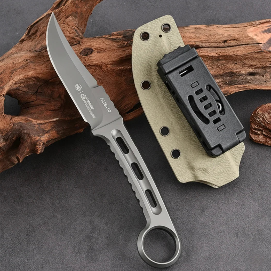 Assassin Fixed Blade Knife – AUS-10 Full-Tang EDC Outdoor Tactical Knife