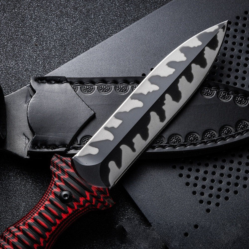 Crimson Snake:Camping & Survival Full-Tang Fixed Blade EDC Knife