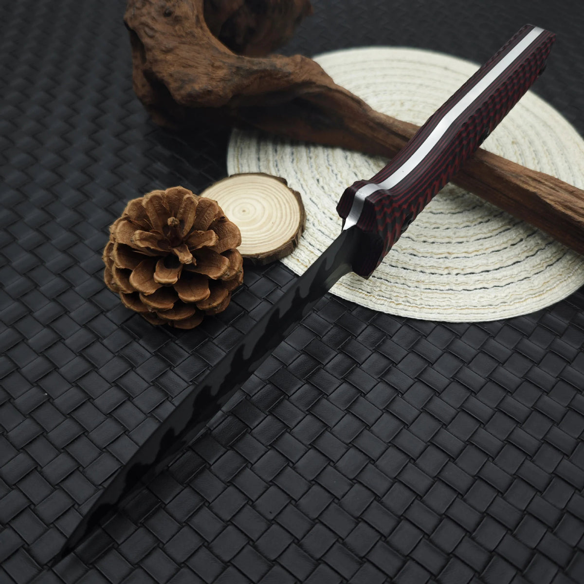 Crimson Snake:Camping & Survival Full-Tang Fixed Blade EDC Knife