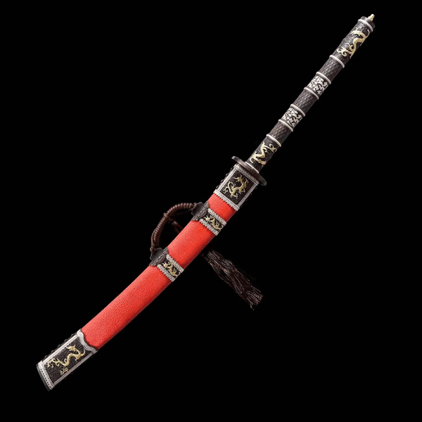 Red Fishskin Wootzsteel Kangxi Great Sword