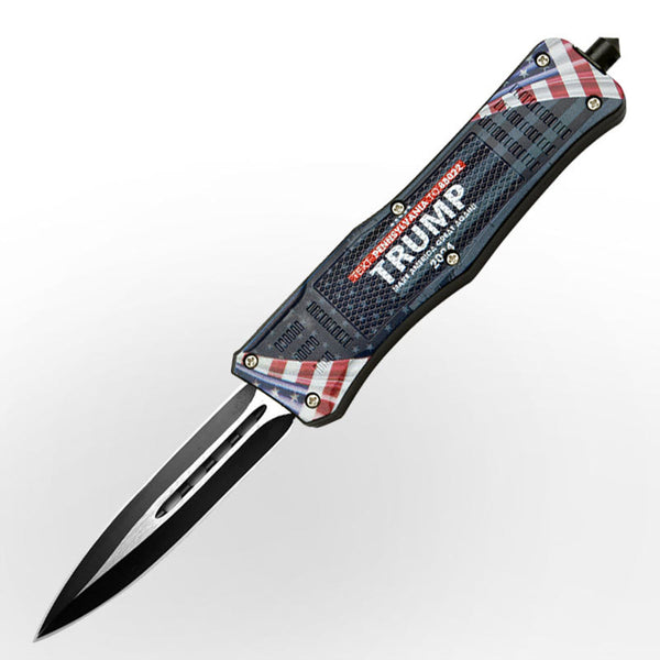 Trump 2024 American Flag OTF Pocket Knife