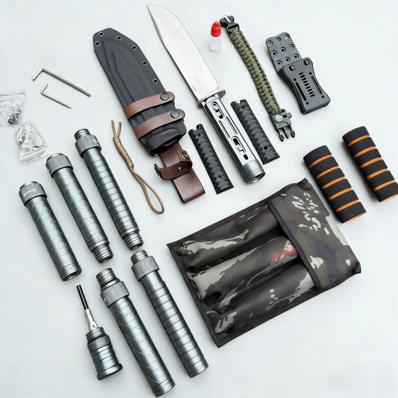 6-in-1 Modular Tactical Survival Staff