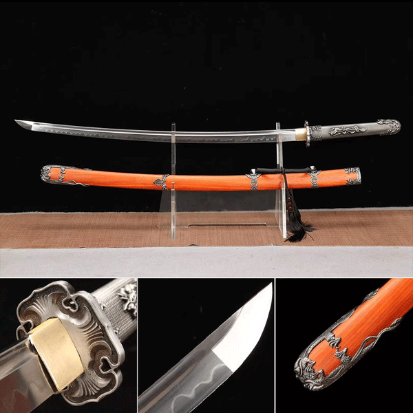 Handmade Japanese Tachi Odachi Water Dragon水龍 T10 Steel Burn Blade