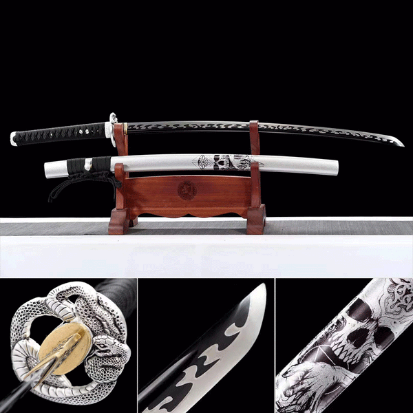 Hand Forged Japanese Samurai Katana Heavenly Serpent High Manganese Steel