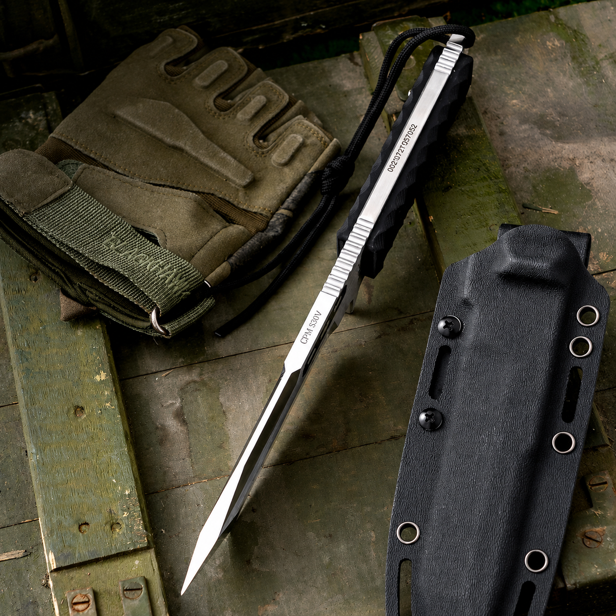 8mm Thick King Kong SLEIPNER Superhard Stright Knife