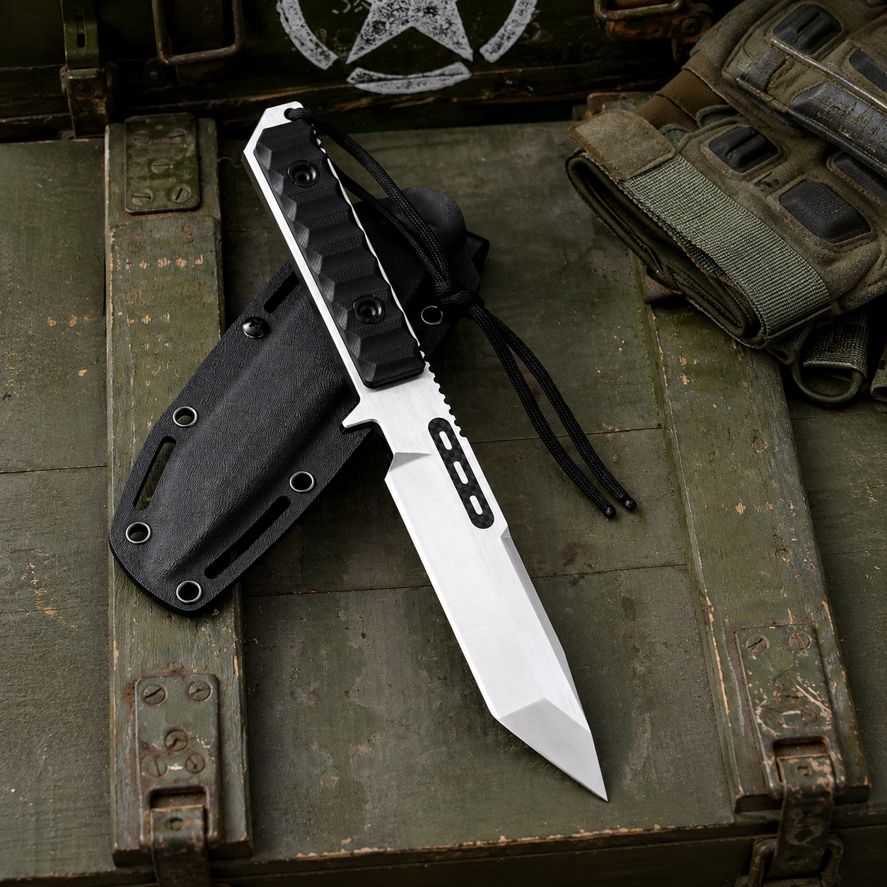 8mm Thick King Kong SLEIPNER Superhard Stright Knife