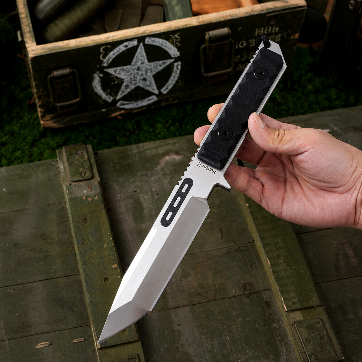 8mm Thick King Kong SLEIPNER Superhard Stright Knife