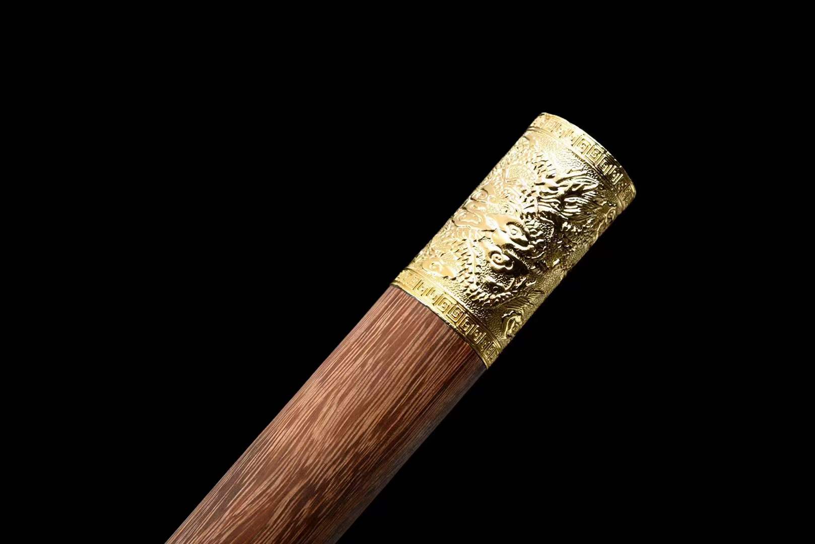 Dragon Pattern Alloy Gold Stainless Steel Cane Sword-BK08