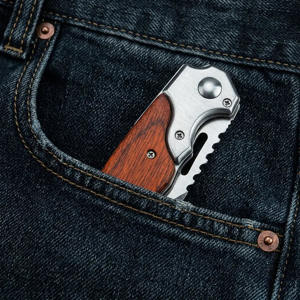 Folding Pocket Knife 8.2" 5CR13MOV Blade