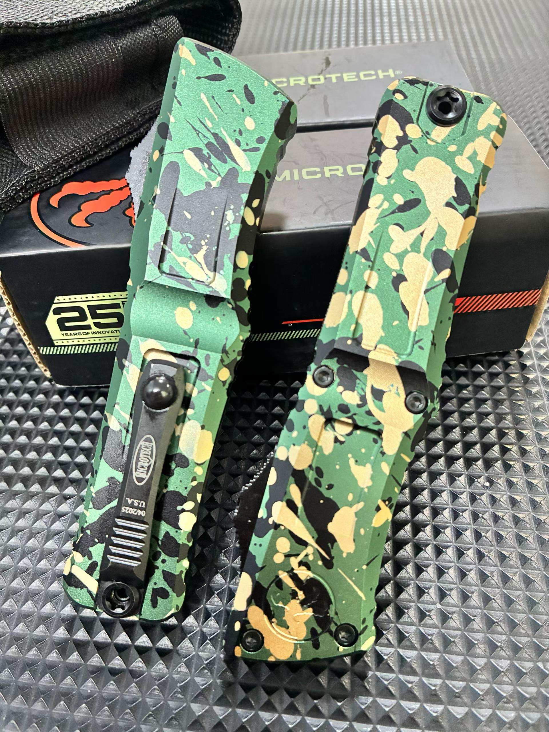 Interceptor OTF Knife – M390MK Steel Tactical Blade (Camo Edition)