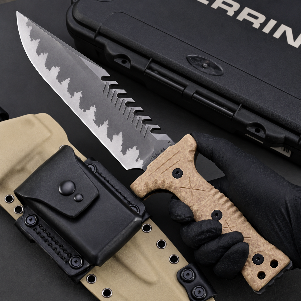 M-22 Desert Z-Wear PM Fixed Blade Knife