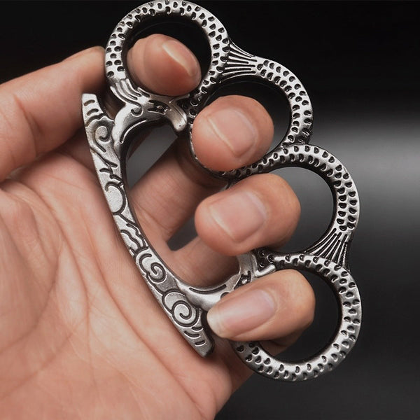 Medusa - Solid Brass Knuckles Duster For Self Defense Window Breaker EDC Supplies