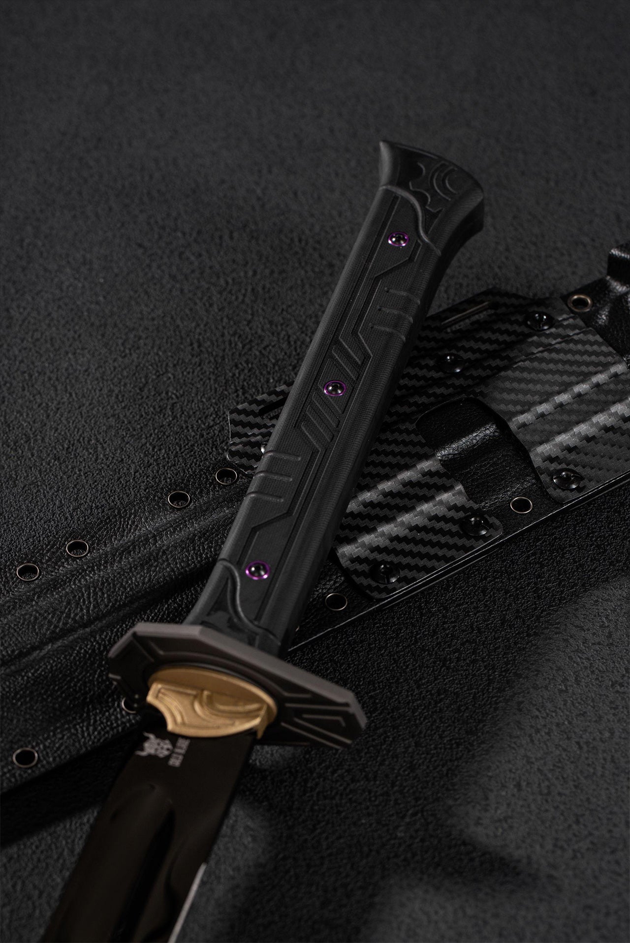 Mutant Spartan V2 tactical sword with DLC coated blade and Kydex sheath