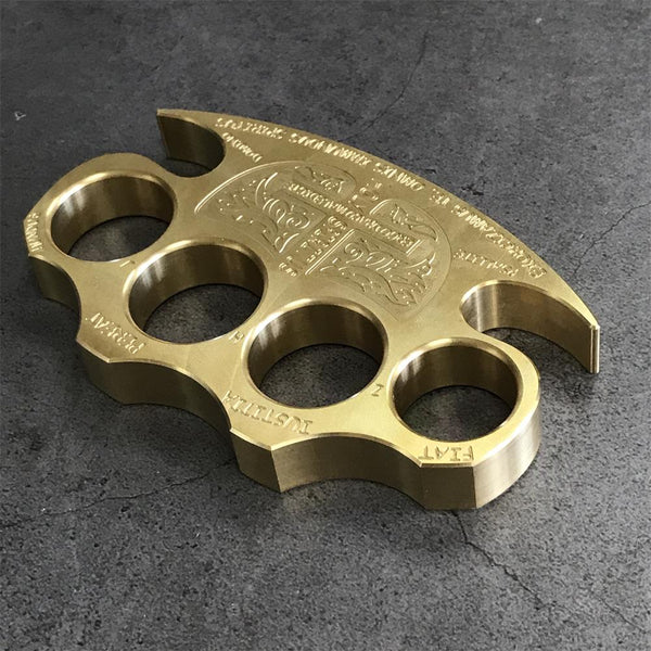 Warrior Solid Brass Knuckle Duster Self-defense Window Breaking EDC Tool