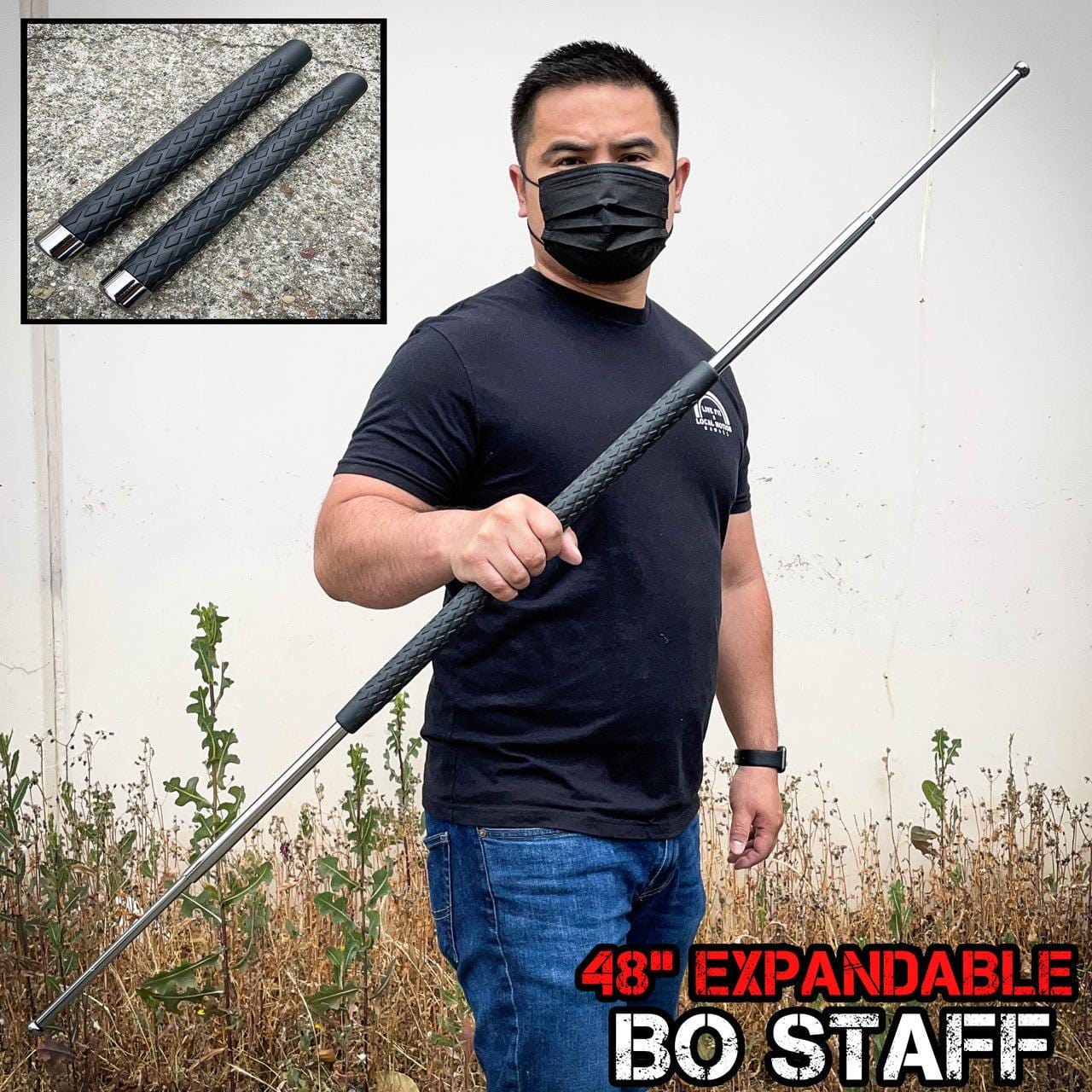 51in SILVER EXPANDABLE BO STAFF