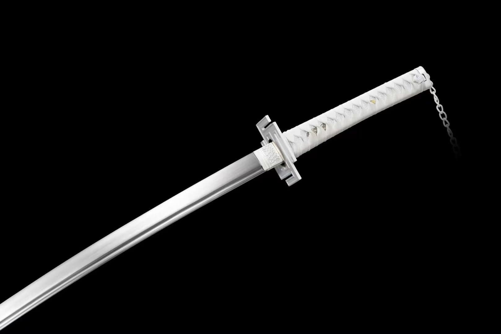 boxkatana Hand Forged Anime Bleach Ichigo Bankai Sword Tensa Zangetsu Hand Polished  Spring Steel