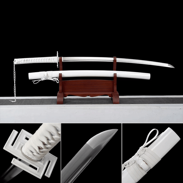 boxkatana Hand Forged Anime Bleach Ichigo Bankai Sword Tensa Zangetsu Hand Polished  Spring Steel