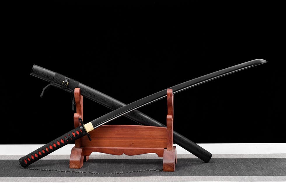 boxkatana Hand Forged Anime Bleach Ichigo Bankai Sword Tensa Zangetsu Hand Polished  Spring Steel Black Blade