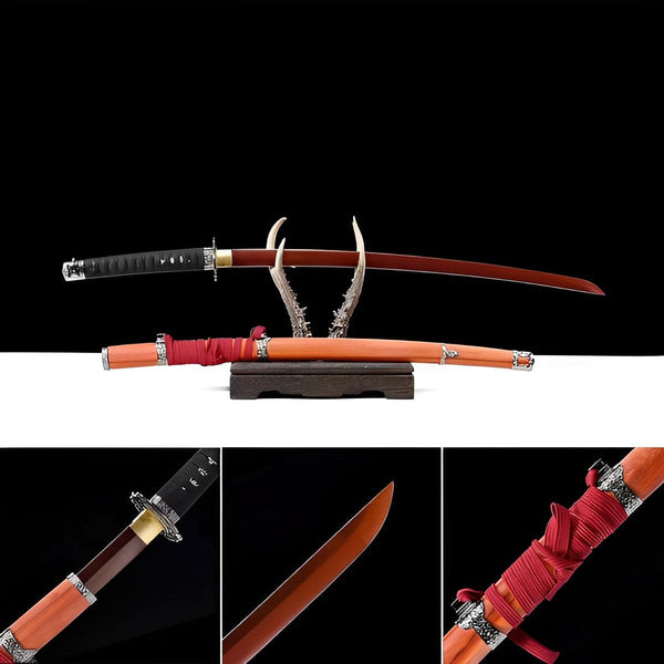 boxkatana Hand Forged Anime Katana Dragon Blade - Upgraded version Undead Cut with Red Blade