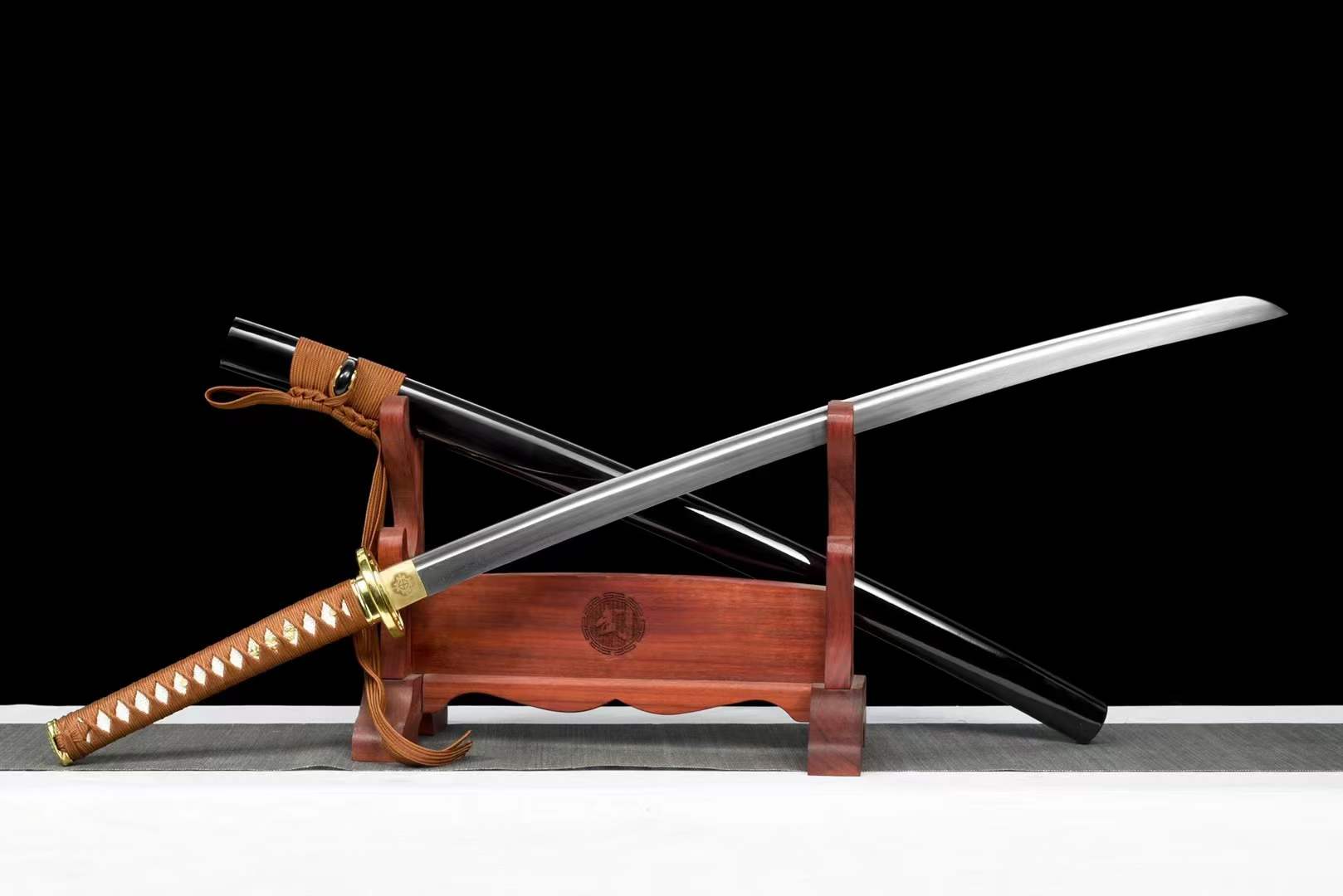 boxkatana Hand Forged Anime Katana Himura Kenshin Reverse Blade Edition Pattern Steel