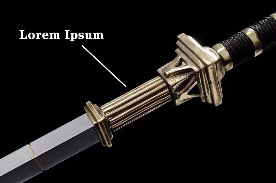 boxkatana Hand Forged Detective Dee Sword breaker Pattern Steel Baked Blue