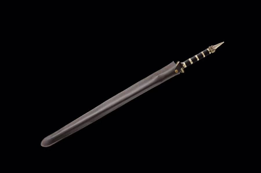 boxkatana Hand Forged Detective Dee Sword breaker Pattern Steel Baked Blue