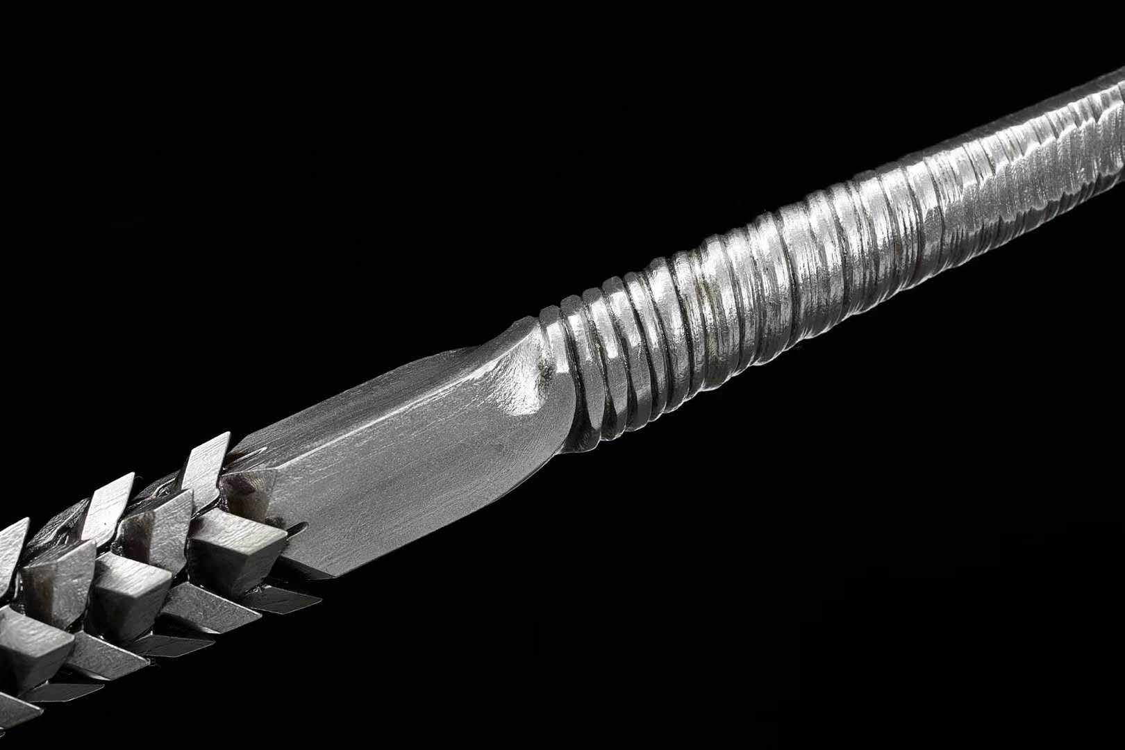 boxkatana Hand Forged Dragon Scale Sword breaker 609 Pattern Steel