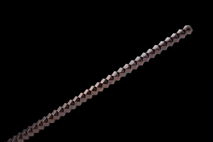 boxkatana Hand Forged Gold Steel Sword breaker Damascus Steel