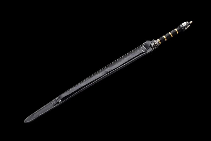 boxkatana Hand Forged Gold Steel Sword breaker Damascus Steel