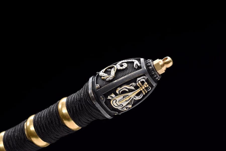 boxkatana Hand Forged Gold Steel Sword breaker Damascus Steel