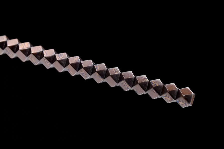 boxkatana Hand Forged Gold Steel Sword breaker Damascus Steel