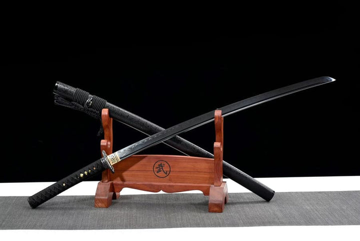 boxkatana Hand Forged Japanese Samurai Katana Blackwing T10 Carbon steel Full Tang