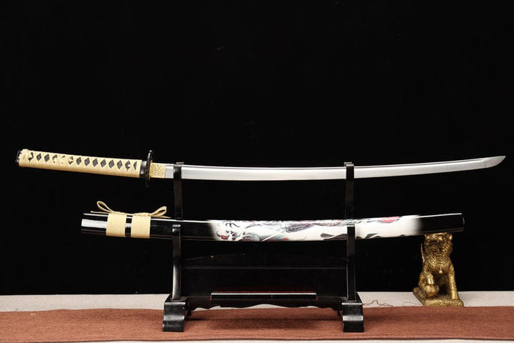 boxkatana Hand Forged Japanese Samurai Katana Cloud Sword High-performance 9260 Spring Steel Full Tang