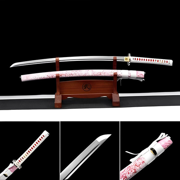 boxkatana Hand Forged Japanese Samurai Katana 璎珞 Damascus Steel Full Tang