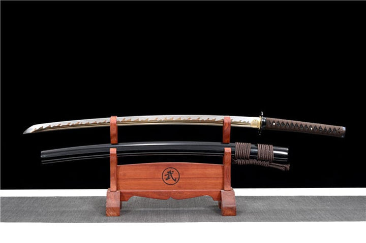 boxkatana Hand Forged Japanese Samurai Katana Dragon King High Manganese Steel Baked gold blades