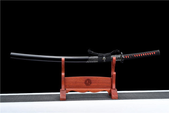 boxkatana Hand Forged Japanese Samurai Katana Flame 9260 Spring Steel Reddening of the blade