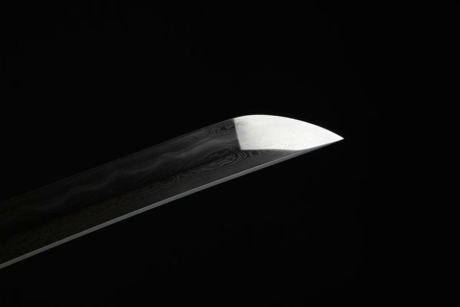 boxkatana Hand Forged Japanese Samurai Katana Frog Prince Pattern Steel Gilt Silver Guard
