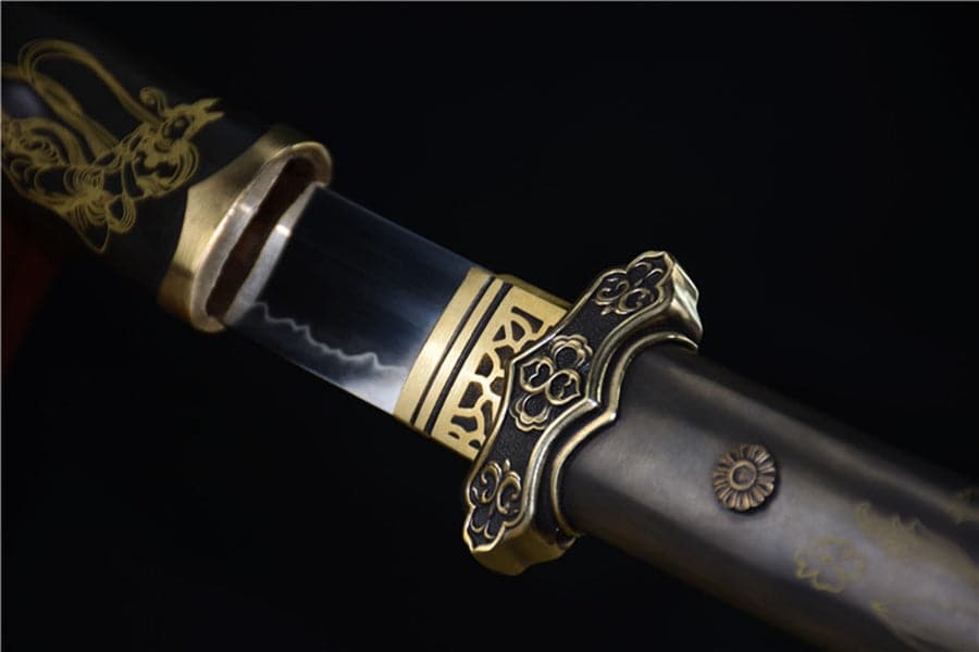 boxkatana Hand Forged Japanese Samurai Katana Heavenly Maiden Scattered Flowers T10 Carbon steel Ancient Forging