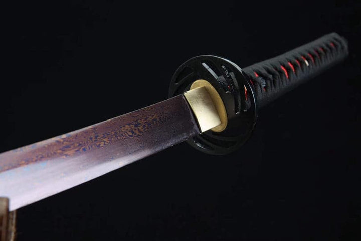 boxkatana Hand Forged Japanese Samurai Katana Ichiro Sugimoto Damascus Steel Purple Blade