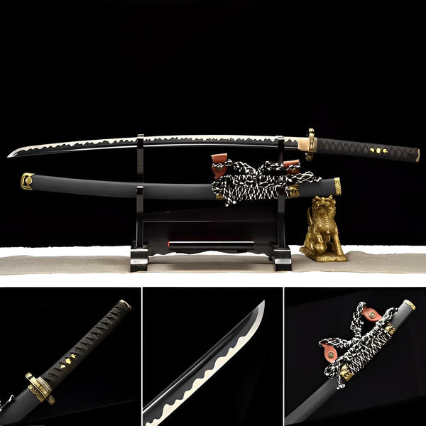 boxkatana Hand Forged Japanese Samurai Katana Lion T10 Carbon steel Full Tang