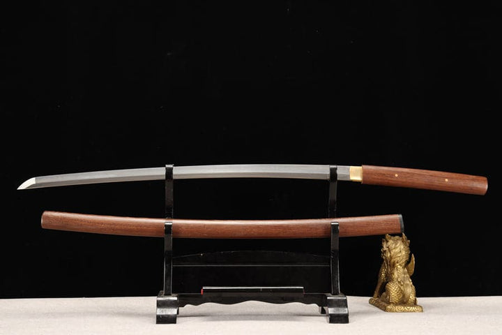 boxkatana Hand Forged Japanese Samurai Katana T10 Burning edge Rosewood One-piece forging